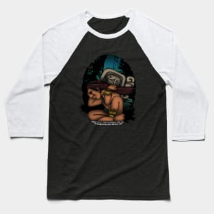 Mayan God Baseball T-Shirt